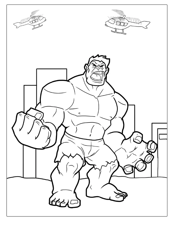 Angry Hulk Detailed For Adults