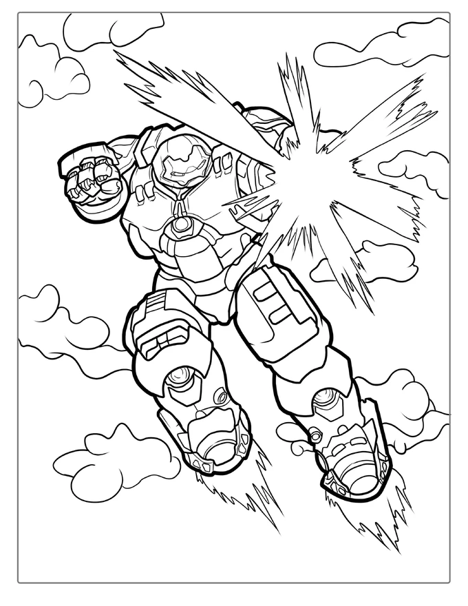 Hulkbuster Coloring Page For Kids