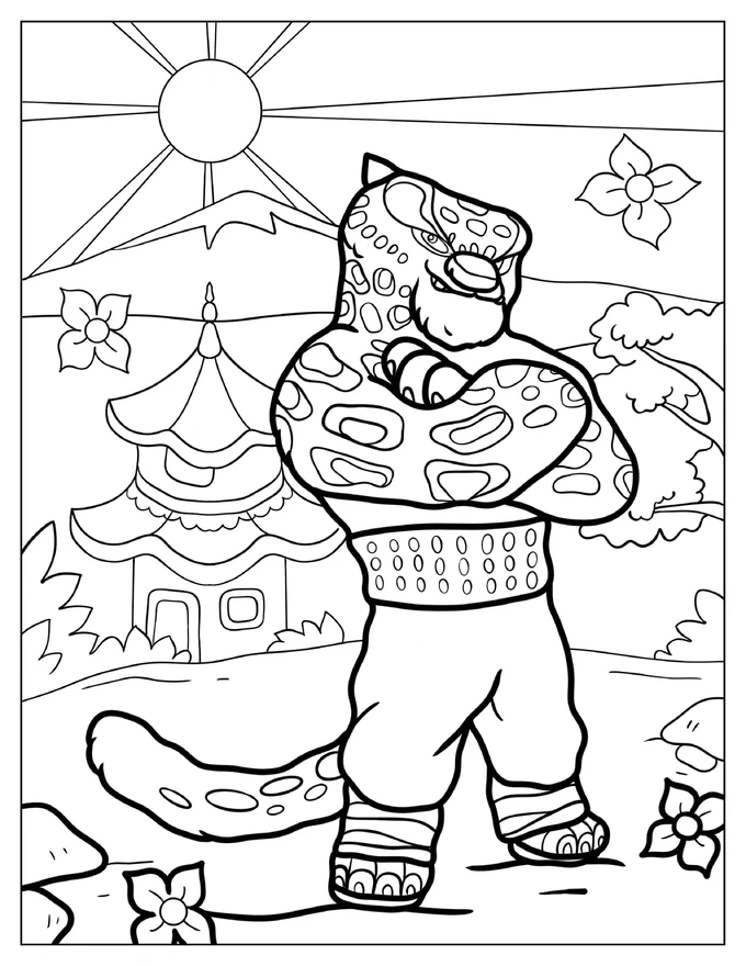 Tai Lung Coloring In For Kids