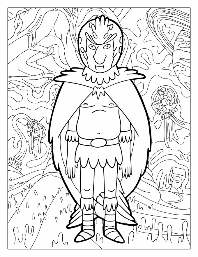 Birdperson From Rick And Morty To Color