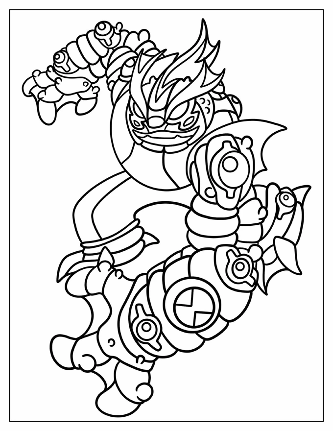 Easy Ben 10 Slapback Outline Coloring Page For Kids