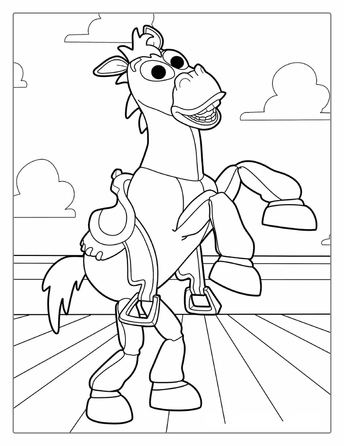 Coloring Page Of Bullseye The Horse