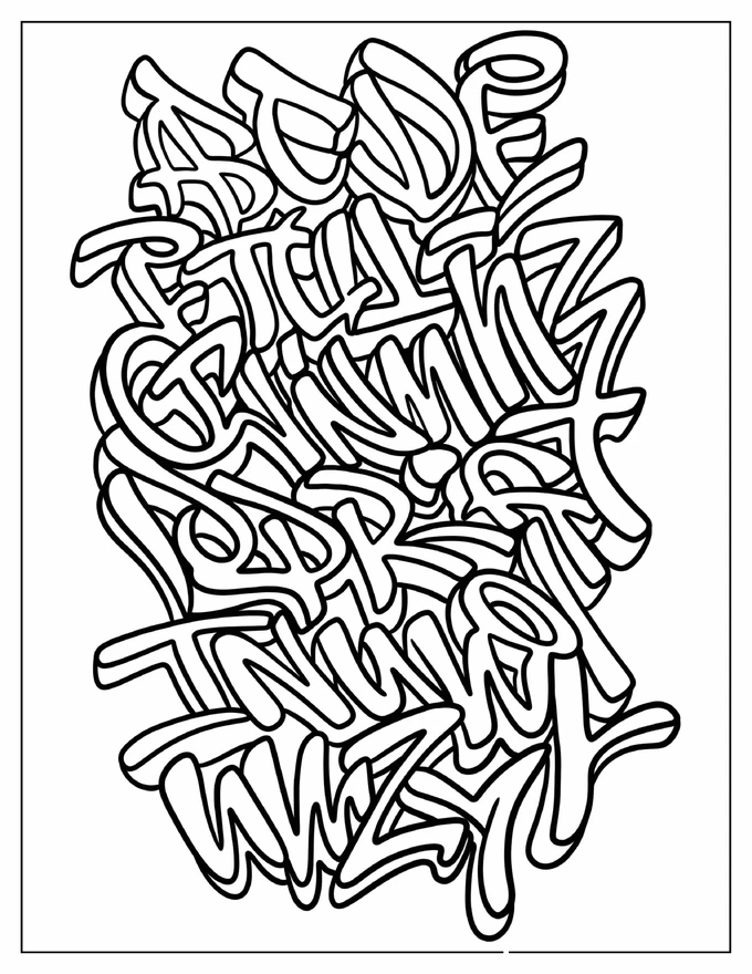 Widlstyle Graffiti Alphabet Letters