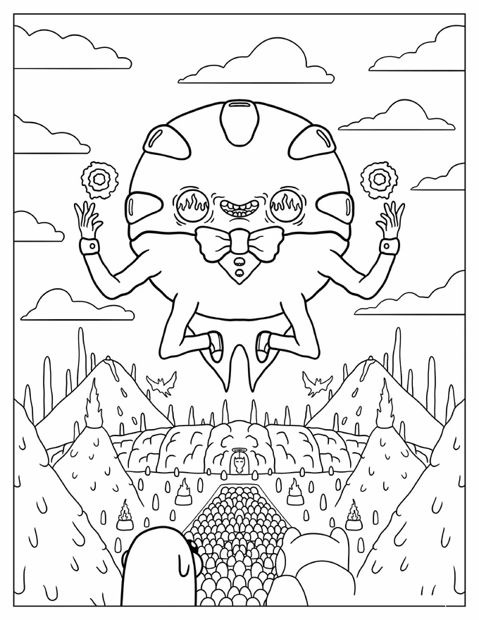 Creepy Peppermint Butler Coloring Sheet