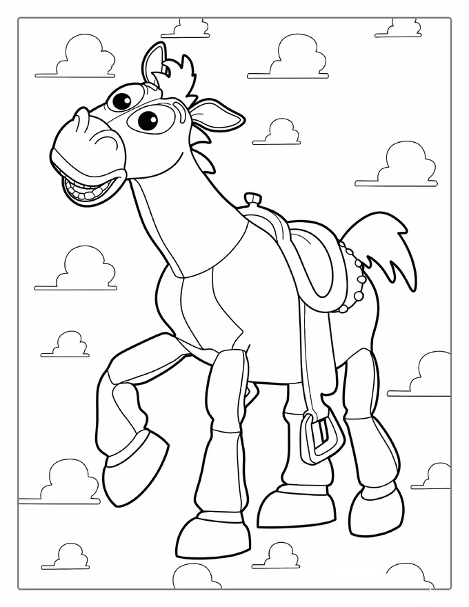 Bullseye The Horse From Toy Story To Color