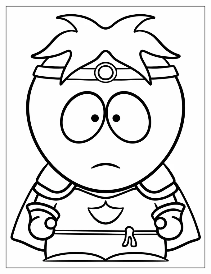 Cute Butters Stotch Alter Ego South Park Coloring Sheet