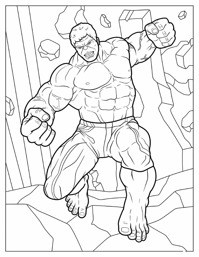 Hulk Smash Coloring Sheet