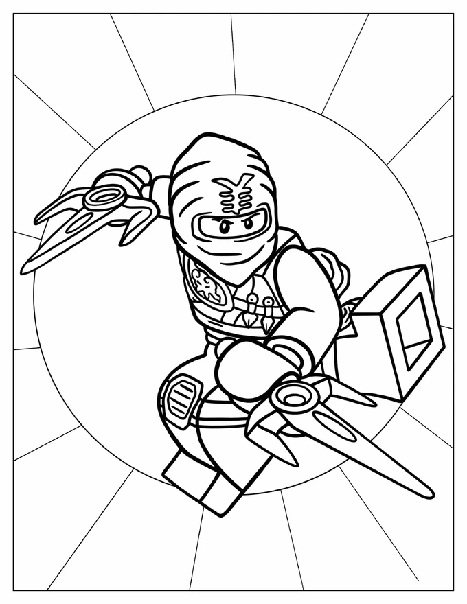 Detailed Jay Walker Flying Kick Coloring Page