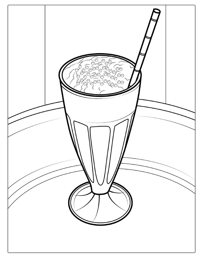 Milkshake Coloring Picture