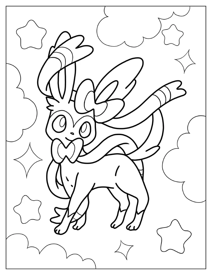 Sylveon Eevee In The Clouds